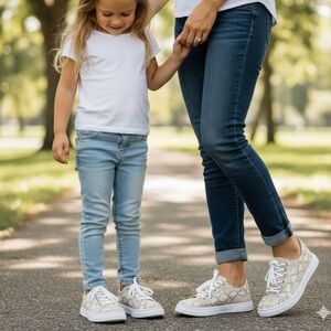 Two Pretty Leather Pink Snakeskin Sneakers